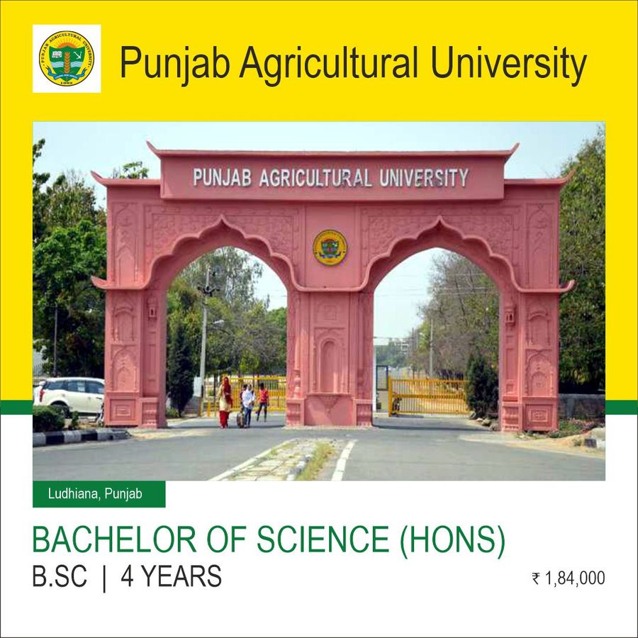 Bachelor of Science {HONS.} Agriculture at Punjab Agricultural University, Ludhiana